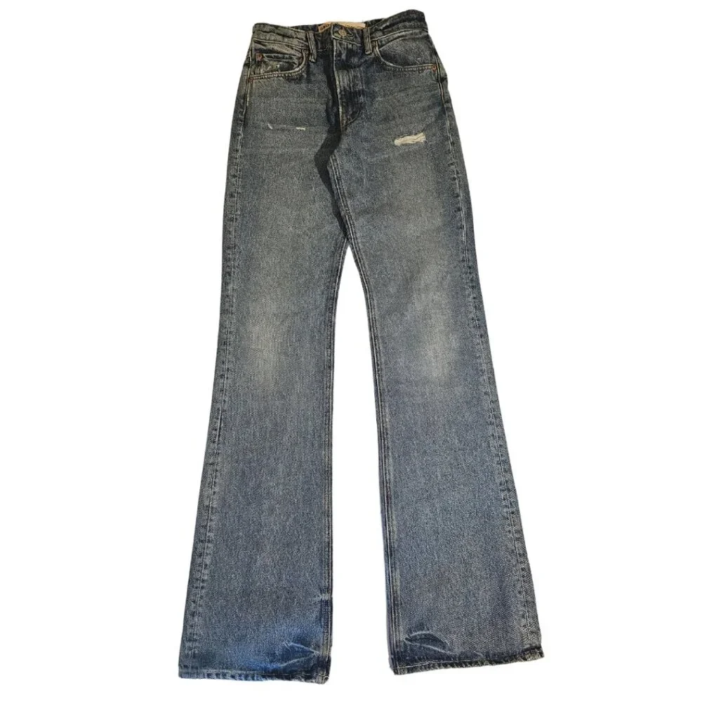 Grlfrnd The Melanie High Rise Boot Cut Cotton Denim Jeans 23 - Picture 3 of 12